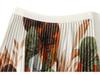 2026 Retro Floral Women's Pleated Long Skirt - Spring/Summer Flowing Hem Dress (D9908)