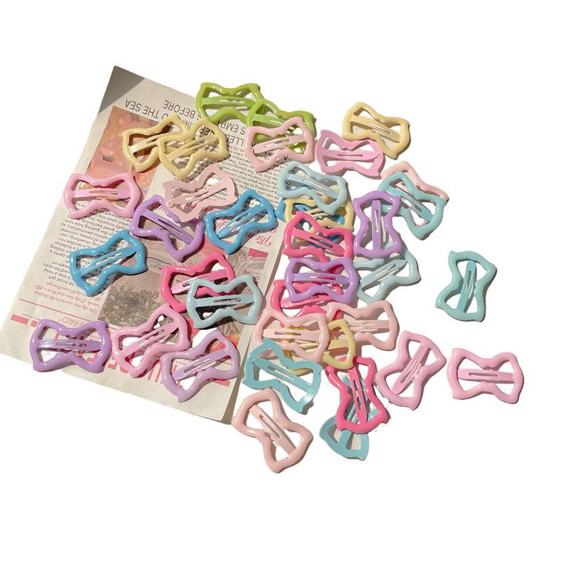 Little Girl Dopamine Bow Hair Clip Children's Cute BB Clip Baby Side Clip Girl Back of Head Broken Hair Hairpin
