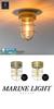 Marine Light LED Edison Light 330lm A 6cm x Ceiling Marine Ceiling LED Bulb Dining Living E26 Base ottostyle.jp [Hairline Finish] & [Type / 10.5cm]