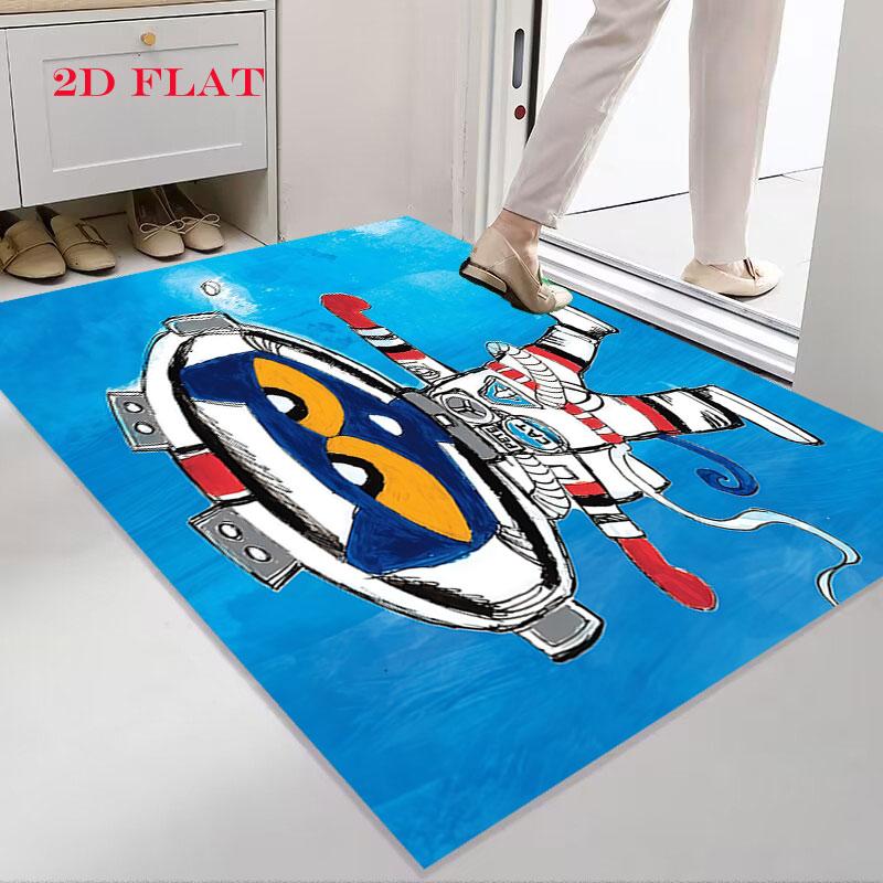 Pete Cat Magic Carpet Rug for Living Room Bedroom Home Sofa Decoration,Kids play Nonslip Floor Mat
