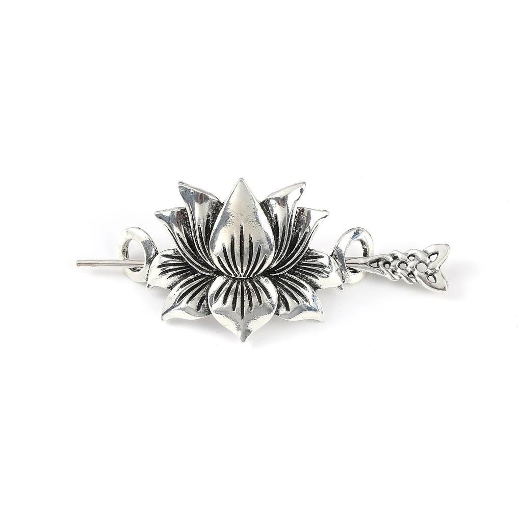 Classical Viking Celtic Knot Lotus Hair Clip Irish Retro Hair Clip Women's Hair Accessories Headwear Hair Clip Birthday Gift