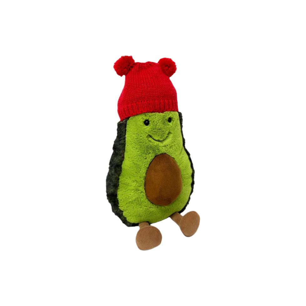 

JELLYCAT Christmas Series Green Avocado Dolls Plush Doll 16cm Height In Sitting Posture Box Not Included