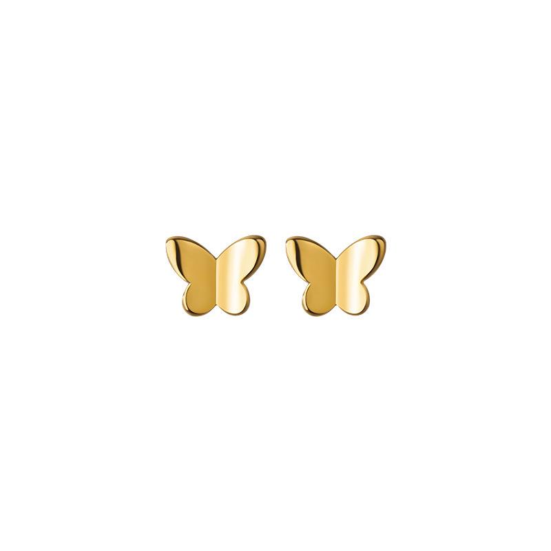 

Серьги-пусеты из серебра 925 пробы в виде бабочек - Простые, Модные 2025 Холодный стиль для женщин S925 Silver Needle