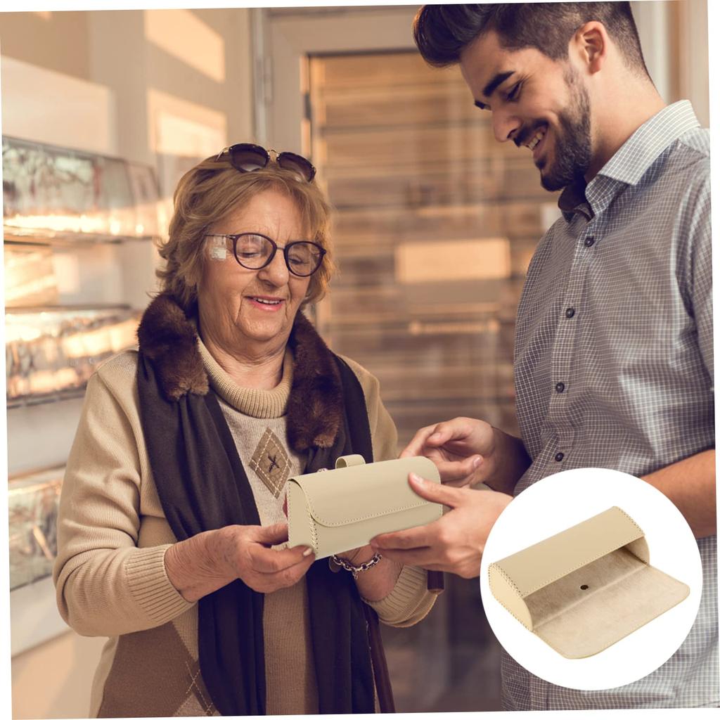 PAMINGONO Box Glasses Case Glasses Organizer Car Eyeglass Container Car Sunglasses Glasses Case Glasses