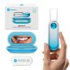 QicoBay UpFlosser P1 Dental Floss Holder, Meteorite Gray [Automatic Floss Feeder], Replaceable Floss Capsule, One-Button Operation, Premium Metal