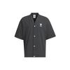 Adidas Originals TOC Shirts Men's Carbon Black Cuban Collar Moderate Shirt IN1012