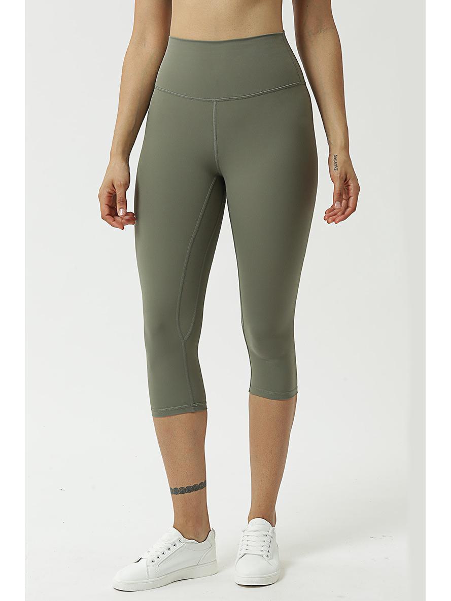 

Женские штаны для йоги с высокой талией, отшлифованные, двухсторонние, телесного цвета, облегающие, удобные, в американском и европейском стиле. M мох зеленого