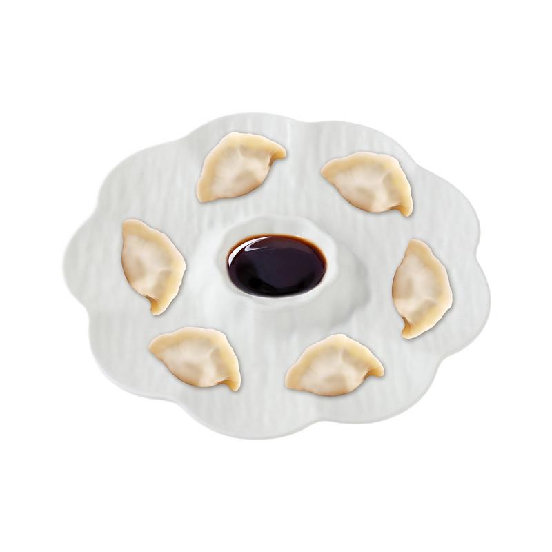 

Посуда для приправ в форме цветка, блюда для приправ, соусник, тарелки для пельменей с отделением для соуса для дома, свадьбы, семьи