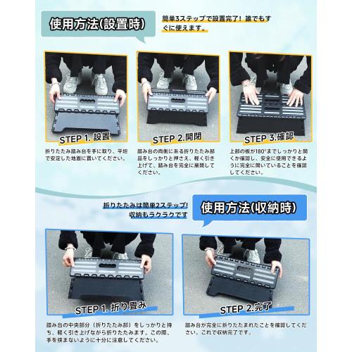 GOODCHI Folding Step Stool, Low Step, Car Accessible, Folding Platform, 13cm, Compact Storage, Space-Saving, for Car Washing, Entryway, and Toilet (Wh