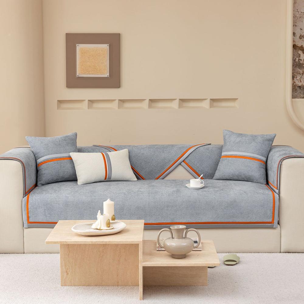 

Современный простой чехол для дивана из синели, нескользящий четырехсезонный универсальный диван, подушка, комбинированный чехол, диван, полотенце, домашний декор 70x70