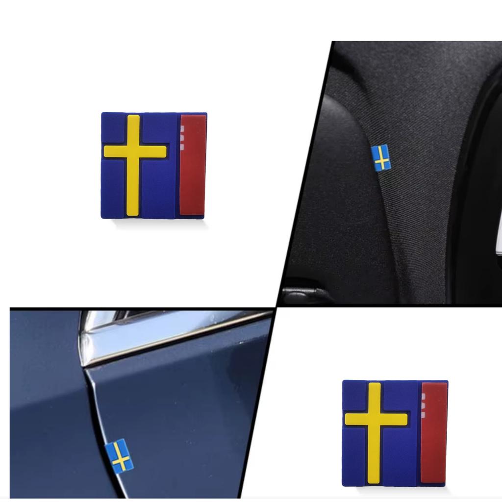 Auto 3D Schweden Flagge Dekoration Emblem Aufkleber Auto Innenraum Spalt Tür Kofferraum Frontgrill Abzeichen Aufkleber für XC40 XC60 XC90 S60 S90 V40 V90