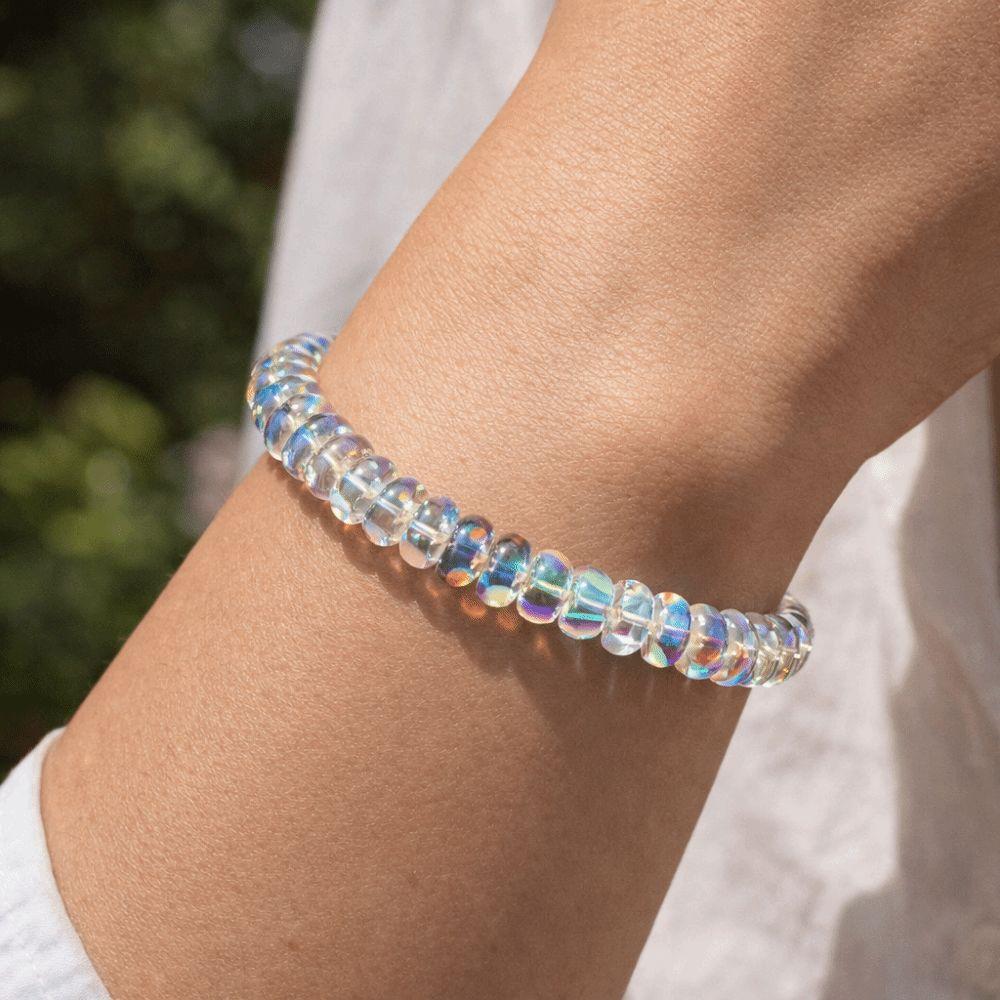 Elegant Laser Crystal Bracelet Stretchable Rope Fashion Jewelry Stretchable Bracelet Meditation