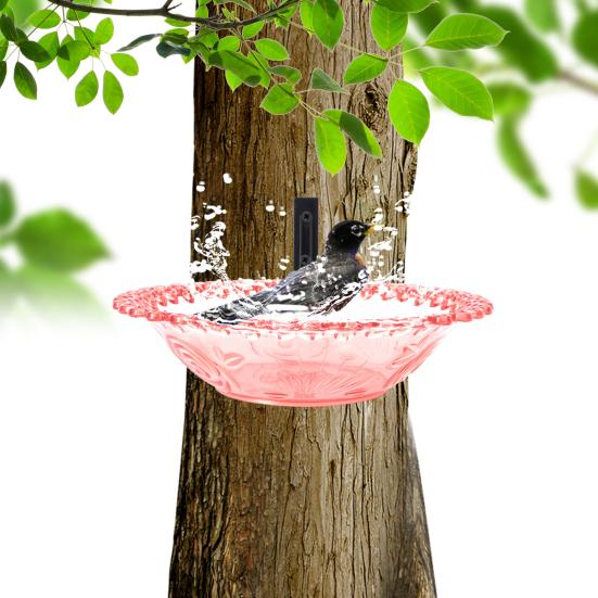 Outdoor Bird Bath Feeder Tray Durable Construction Easy To Clean Simple Installation Detachable Hummingbird Birdbath Bowl