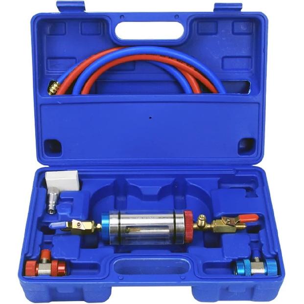Automotive Air Conditioning Refrigerant Oil Analyzer Car A/C System Compressor Oil Filter Test Tool Aircon Oil Checker(Only one)