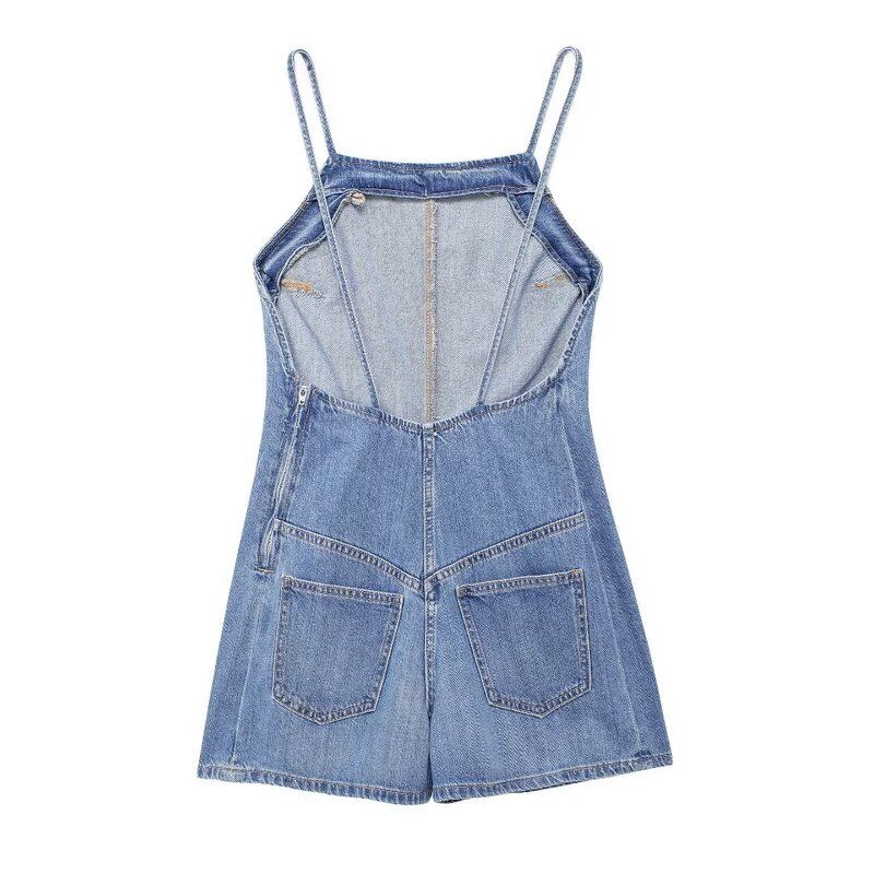 Fashion Style 2024 Summer New Arrival Women's Clothing Stylish Open Back Spaghetti Straps Slimming All-Match Jumpsuit 4365083