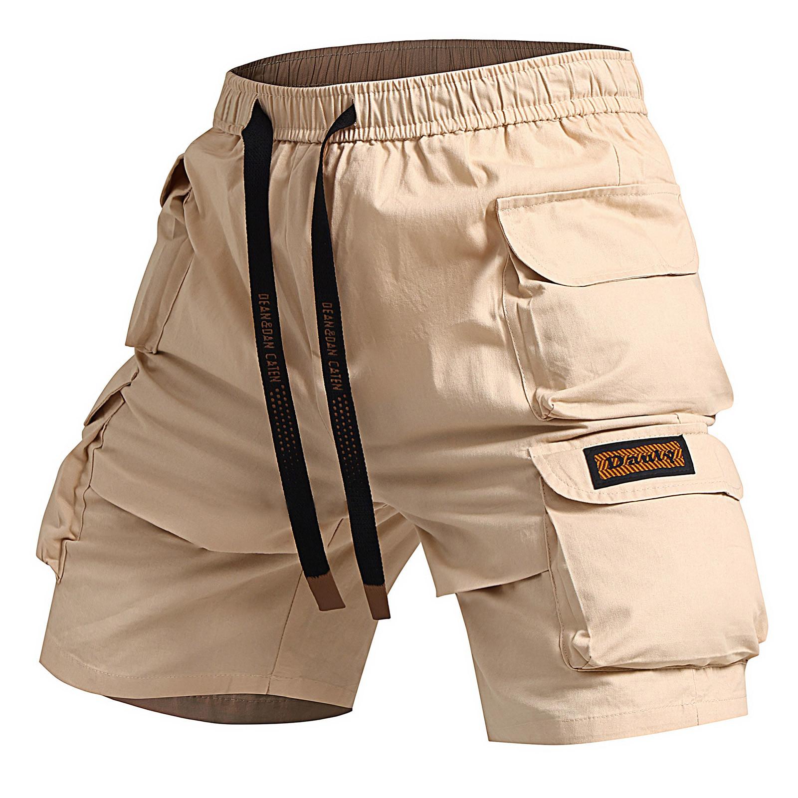 

Мужские брюки длиной пять четвертей с несколькими карманами One Size хаки