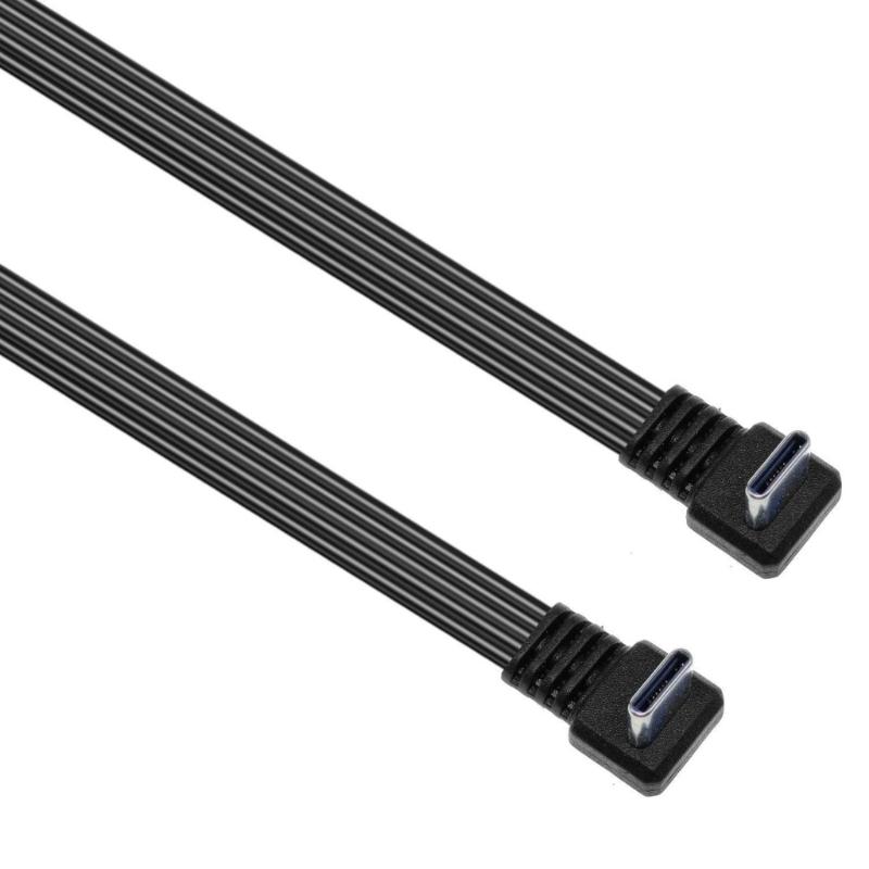 45W 90 Degree Elbow USB C Type C Cable Type C To USB C Male Fast Charging Data Cord for Laptop PC Phone Laptop