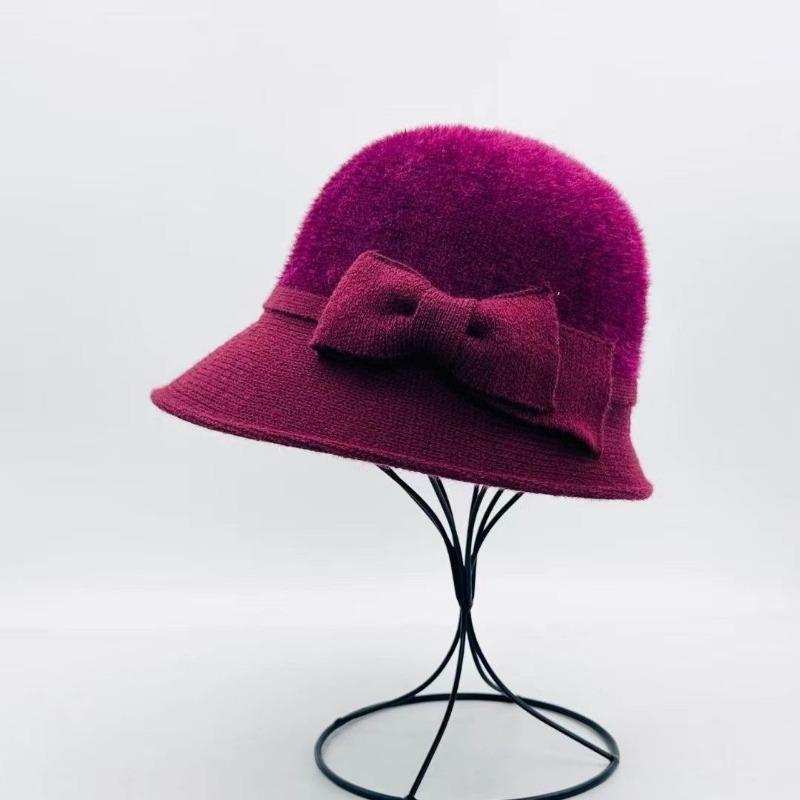 Hat female winter autumn winter new plush warm middle aged fisherman hat fashion versatile mother hat