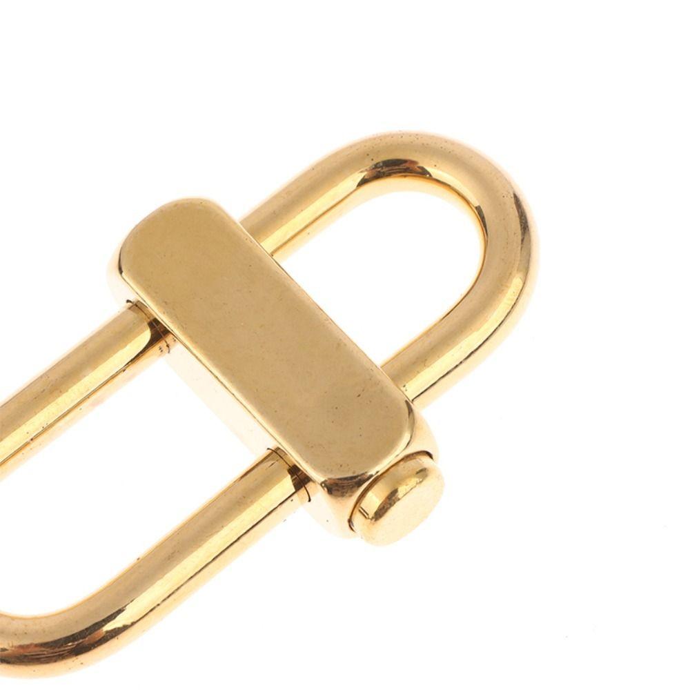 Lock Clamp Metal Buckle Clip Chain Strap Lock Clip Key Chain Creative Brass Keychain  Decorate