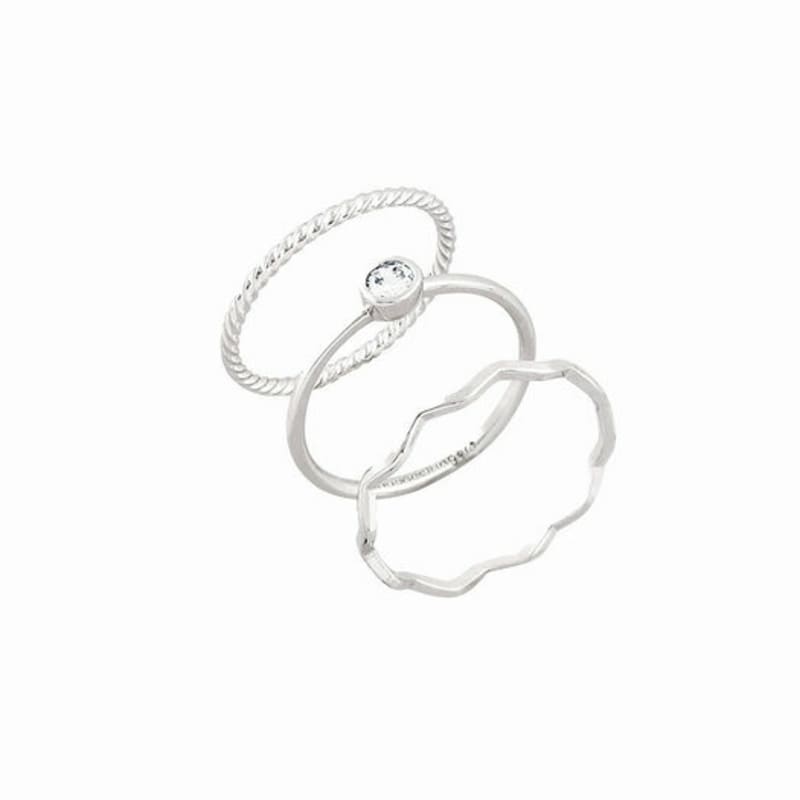 noonoo fingers white bezel ring