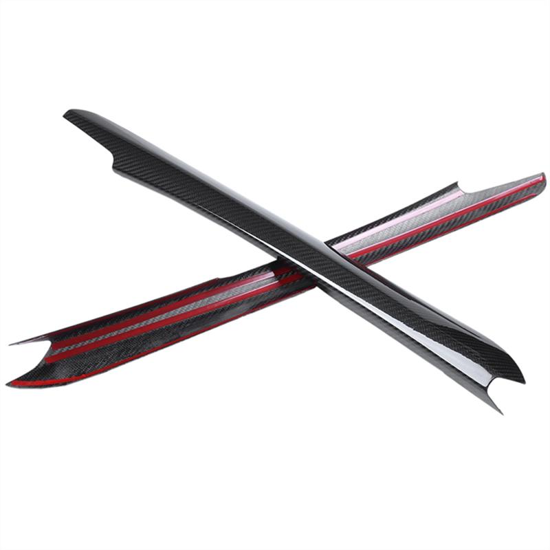 Ac29-Real Carbon Fiber Center Console Gear Panel Trim Strips Cover Car Center Console Trim Strip Cover Gear Panel Trim Strip Cov Carbon Fiber Pattern