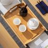 With Handles Tea Bamboo Tray Rectangular Storage Tray Japanese Style Fast Food Tray  Tea Ceremony