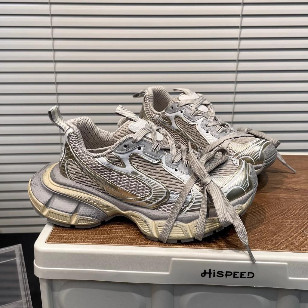 Dirty Old Paris Lace-up Dad Shoes Women's 2025 Spring New Fashion Platform Retro Casual Sneakers