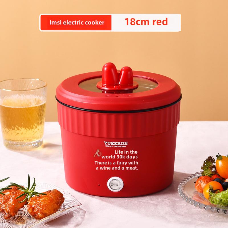 Portable Electric Non-Stick Cooking Pot and Frying Pan for Dorms