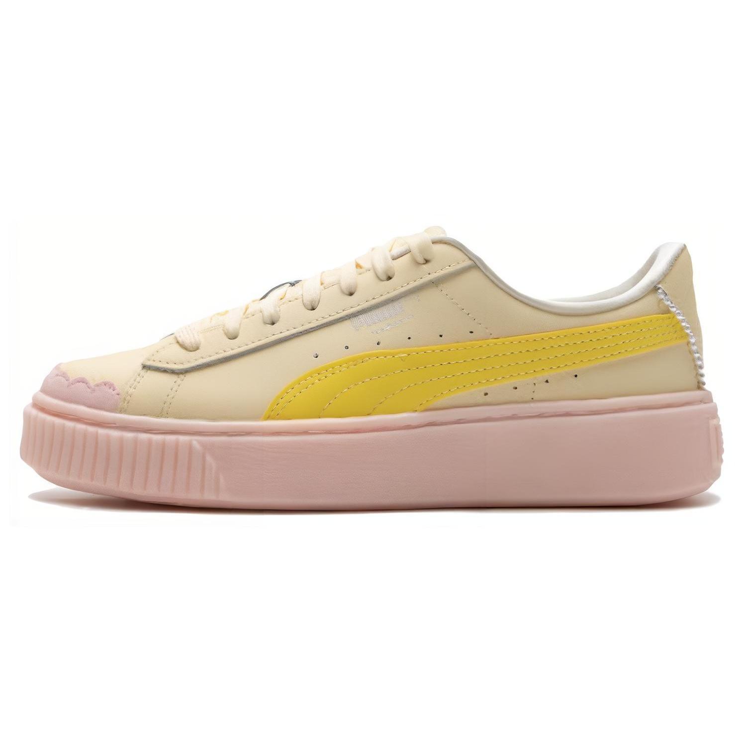 (WMNS) PUMA Suede Classic Low Light Pink Yellow Women s 398910-02 EU 35.5