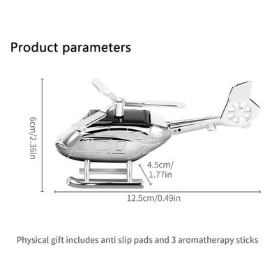 Solar Powered Dashboard Ornament Remote Control Helicopter Figurine Suitable for Car Interior Decoration Freshening Air