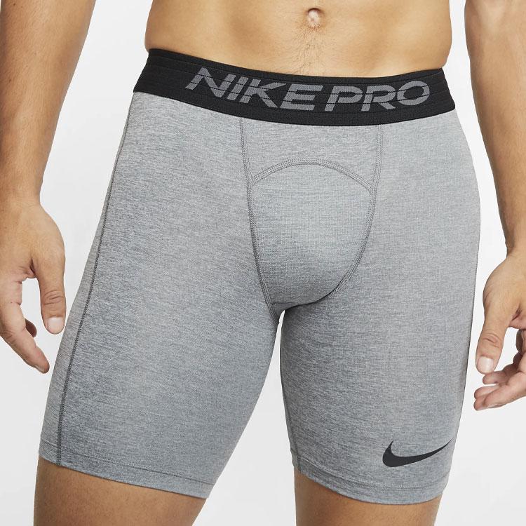 Nike Pro Metallic Training Solid Logo Elastic Tight Shorts Men Bottoms Gray BV5636-085