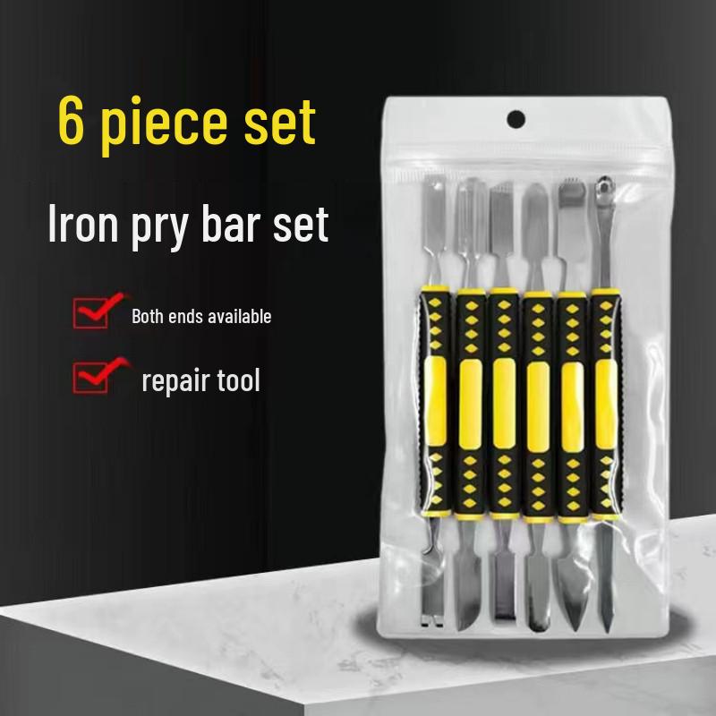 6-Piece Stainless Steel Mobile Phone Pry Bar Set for Disassembly and Repair