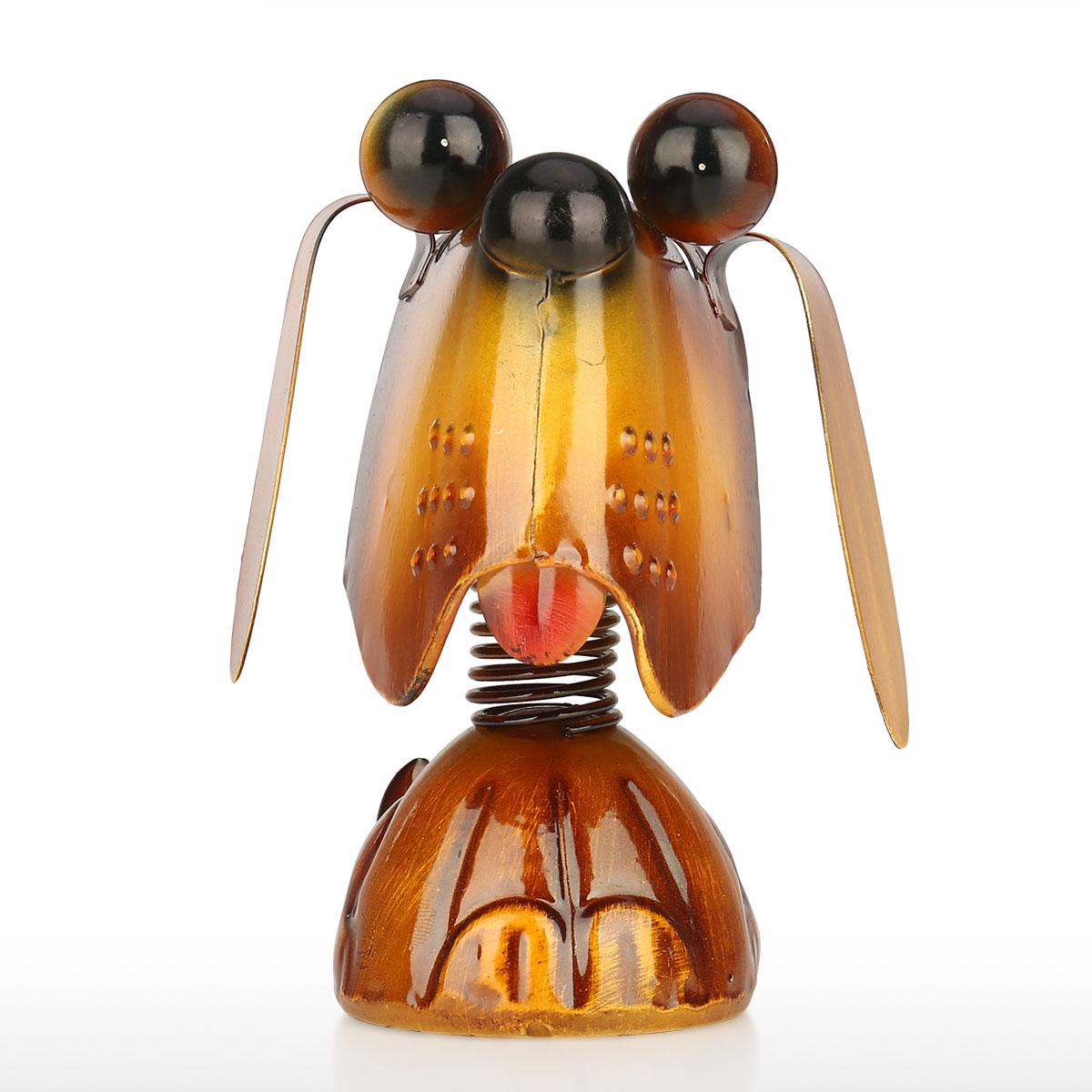 

Tooarts Щенок Собака Подставка для животных Держатель для очков Железная скульптура Ручная работа жёлтый