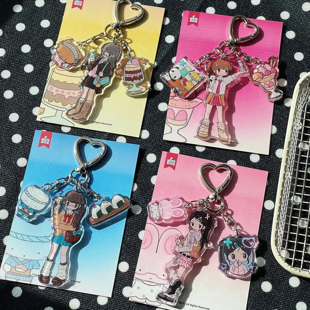 Acrylic Resin Phone Lanyard Chain: Decorative Pendant Keychain for Girls