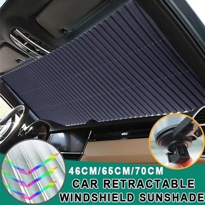 Car Retractable Windshield Sunshade with Suction Cups Sun Proetect for Auto UV Blocking Foldable Car Sun Shade Window Sun Block