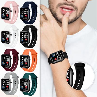 Kinder Sport Uhr Leuchtende Präzision Silikon LED Digital Display Uhr Multifunktionale Digital