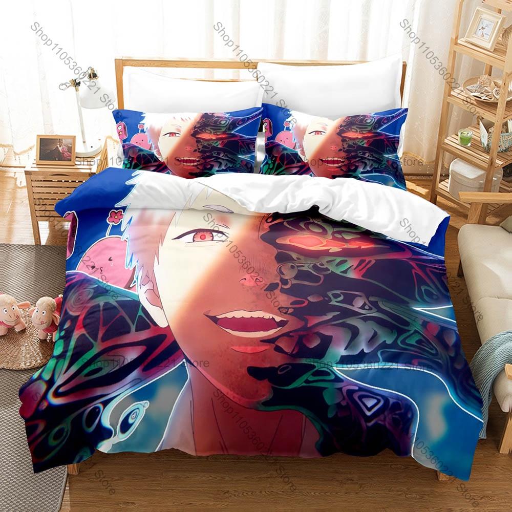 The Summer Hikaru Died Manga 3PCS Bedding Set Duvet Cover+2 Pillowcases Bed Linens For BL Horror Manga Fans Bedroom Decor Gift