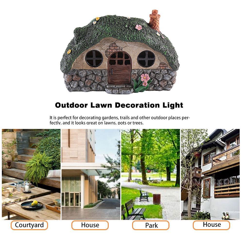 Neue lichtgesteuerte Induktions-LED-Solarleuchte, Feenhaus, hochwertige, korrosionsbeständige Rasenlampe für die Gartendekoration im Freien