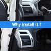 For Toyota Land Cruiser Prado FJ150 2010-  Dashboard Air Vent Trim Cover Outlet Bezel Frame Garnish Molding Surround
