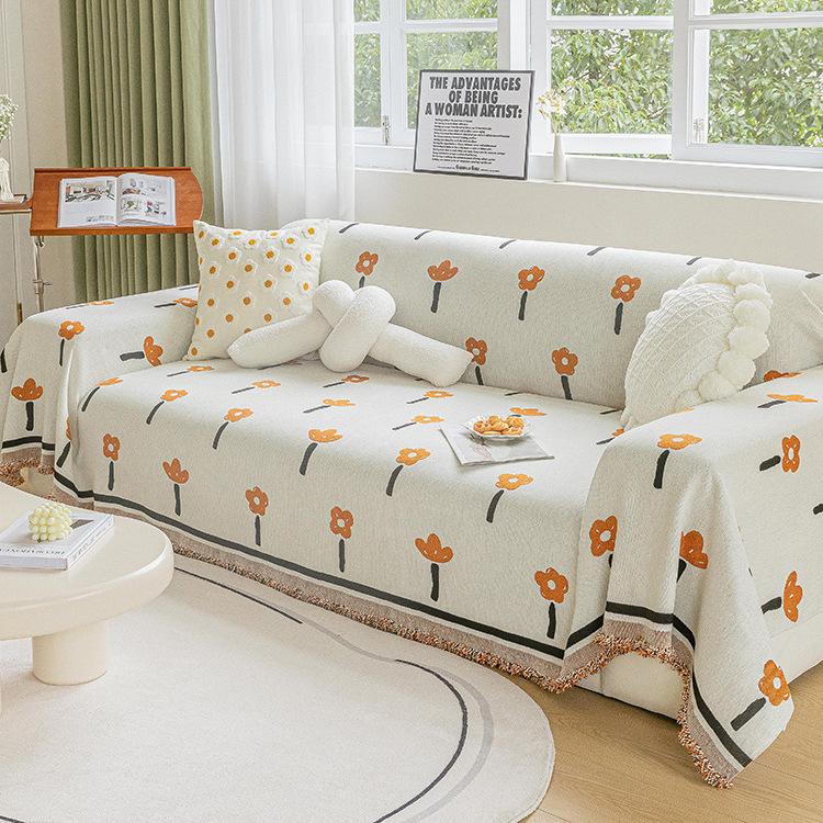 Fresh Ins Sofa Cover Cloth Full Covered Dustproof Anti-Scratching Sofa Cover Slipcover Sofa Cover