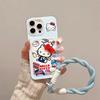 3D Bow Hello Kitty Strap Lanyard Case For Iphone 17 Pro Max 17 Air 16 15 14 12 13 11 Pro Max 16e 15 16 Plus 13 Mini Phone Casing