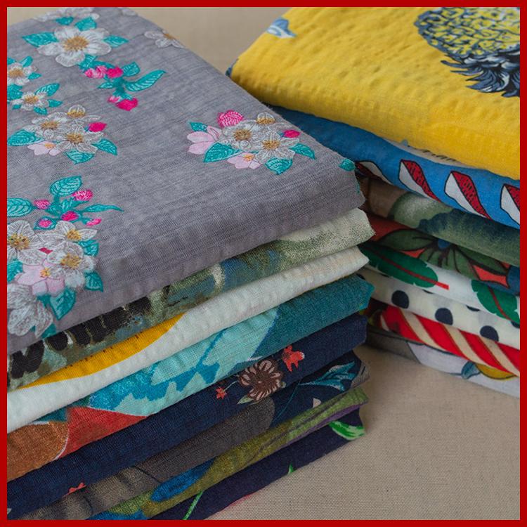 D30 Top Fashion 50*145cm Needlework The Cloth Fabric Tissues Knitted For Sewing Cachefabrics Per Meterflowers Artificial Cotton