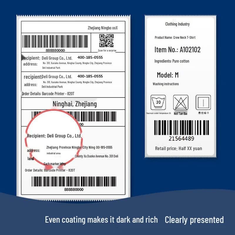 Deli Triple-Proof Thermal Label Paper