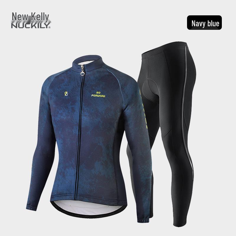 NUCKILY Men's Fleece Cycling Suit - Warm Autumn/Winter Pants for Mountain & Road Biking