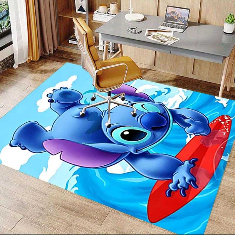 Lilo Stitch Adventure Carpet For Playroom Bedroom Living Room Sofa Home Decorkids Game Area Rug Nonslip Floor Mat