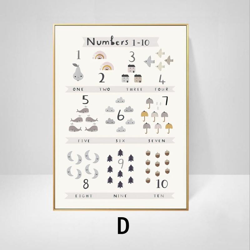 Creative Cute Cartoon Animal Poster Printmaking Nordic Wall Art Canvas Painting Children's Room Mural Room Decoration Pictures