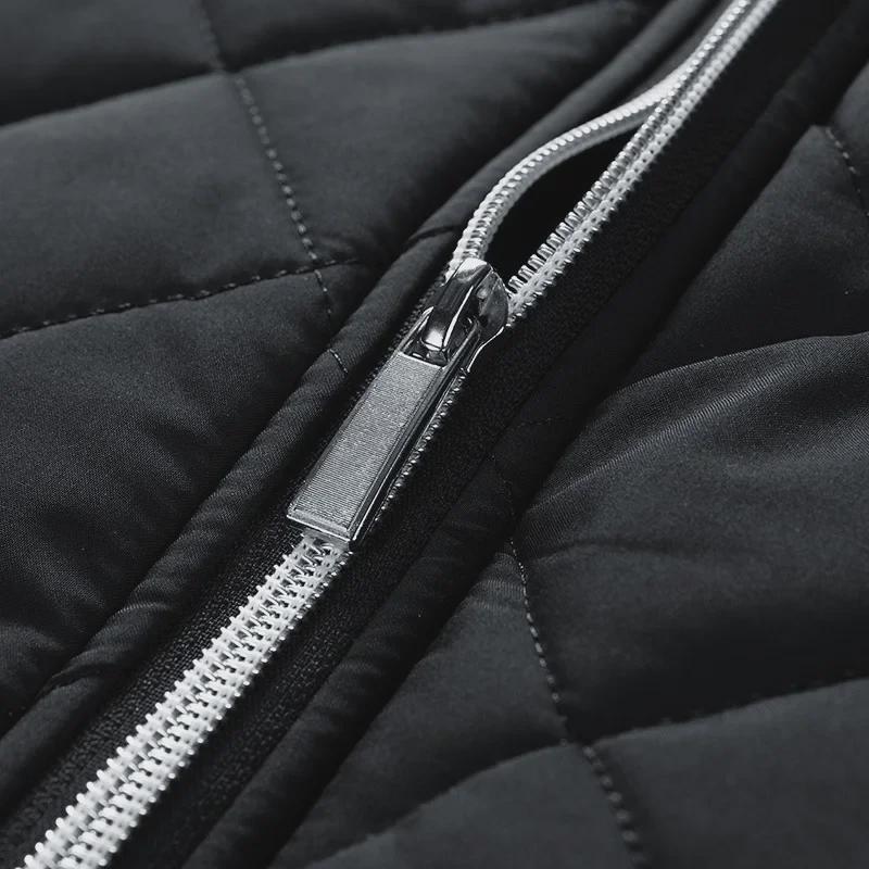 Herren Cross-Border Winddichte Jacke mit Stehkragen: Verdickt, mit Baumwolle gefüttert, lässig, warm, vielseitig für Herbst und Winter