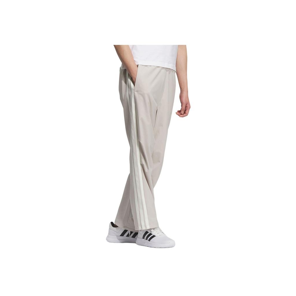 Adidas Comfortable Casual Striped Fashion Knitted Sports Pants Men Bottoms Gray KC3908