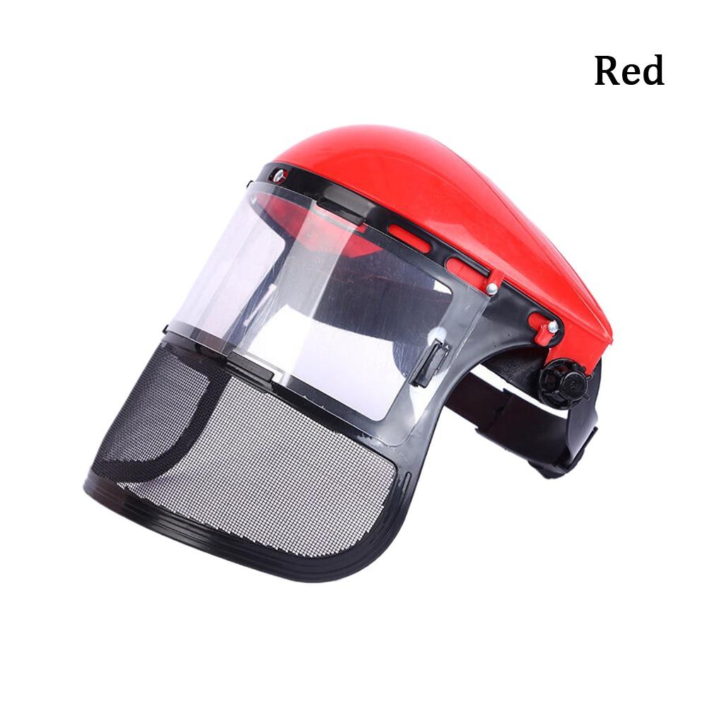 

1Pcs Face Screen Protection Safety Mask Anti Splashing Grass Grass Trimmer Hat Protective Mask red