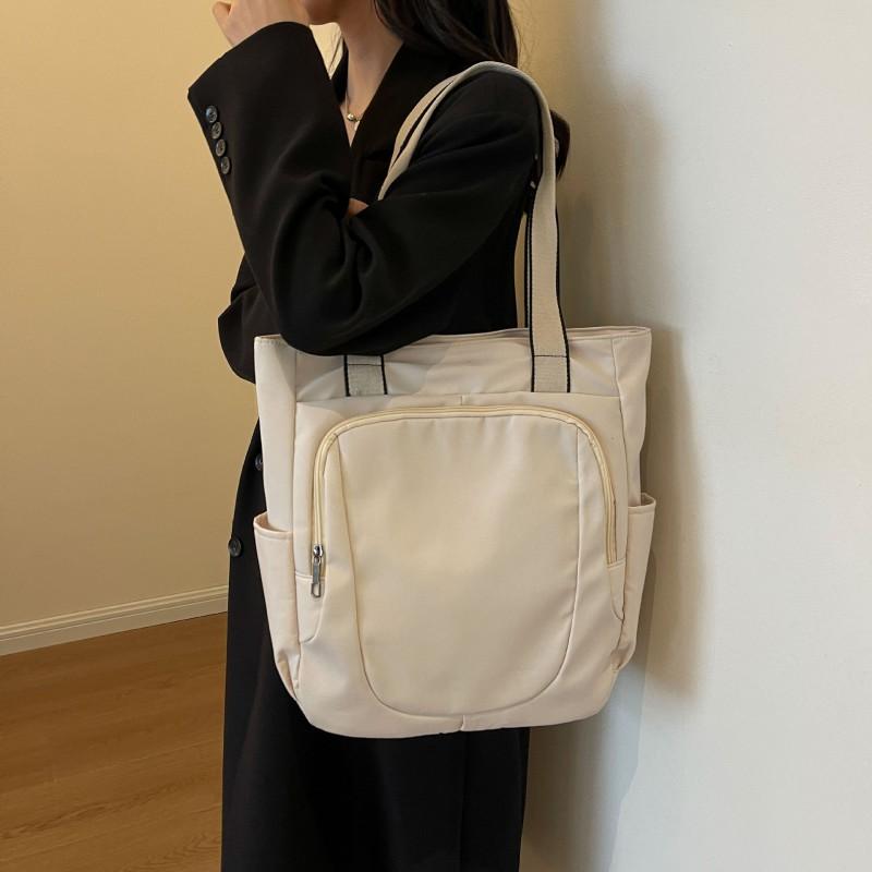 

All-matching Shoulder Bag Women s Large-capacity Tote College Students Class Backpack Commuter Handbag off білий колір